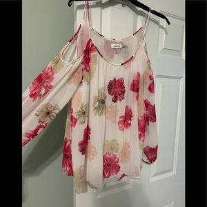 Calvin Klein open shoulder dress top